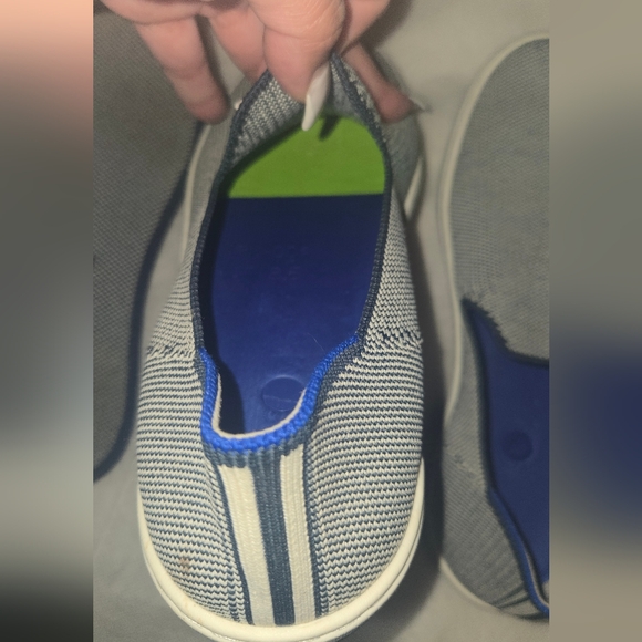 Rothy's Slip-On Shoes - Blue and White - Picture 5 of 7